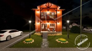 fachada moderna de casa pré-fabricada