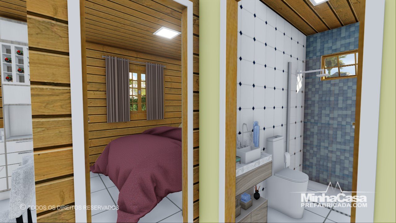 Minha casa pré fabricada modelo Pop 3.0-77,85M² 15