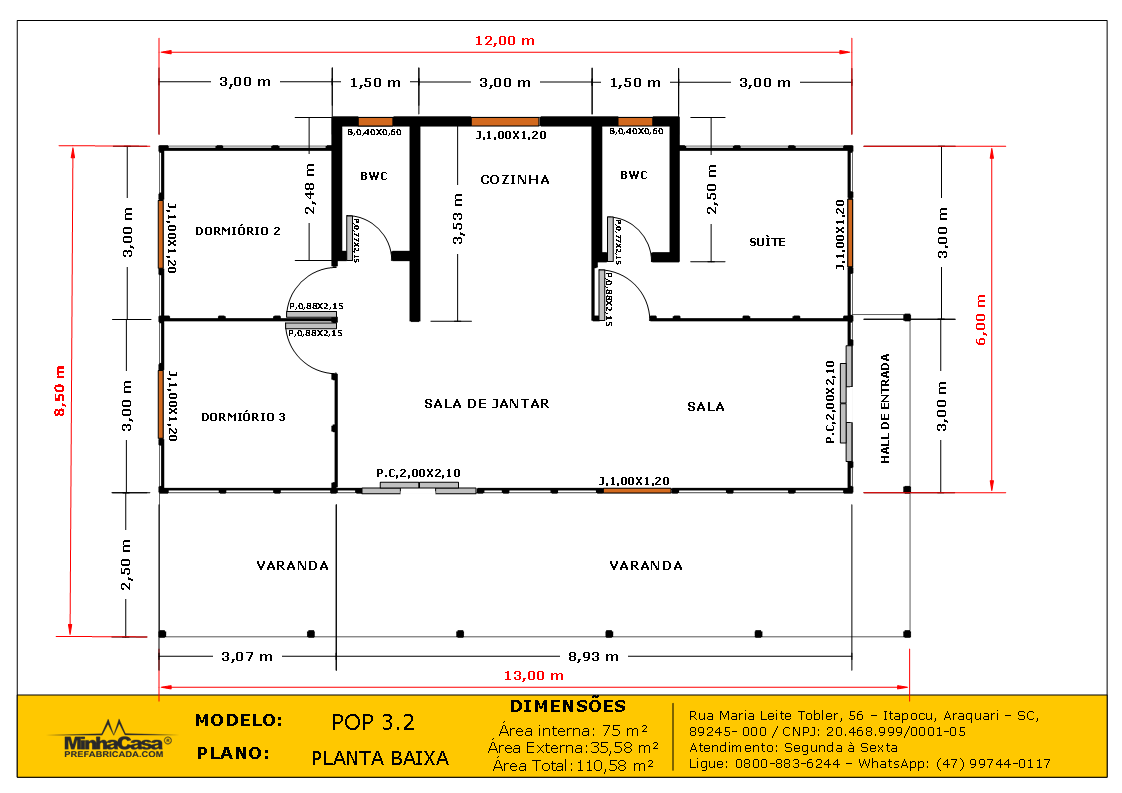 PLANTA BAIXA Casa funcional e prática