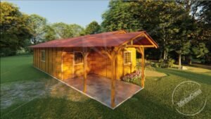 Casa aconchegante de madeira