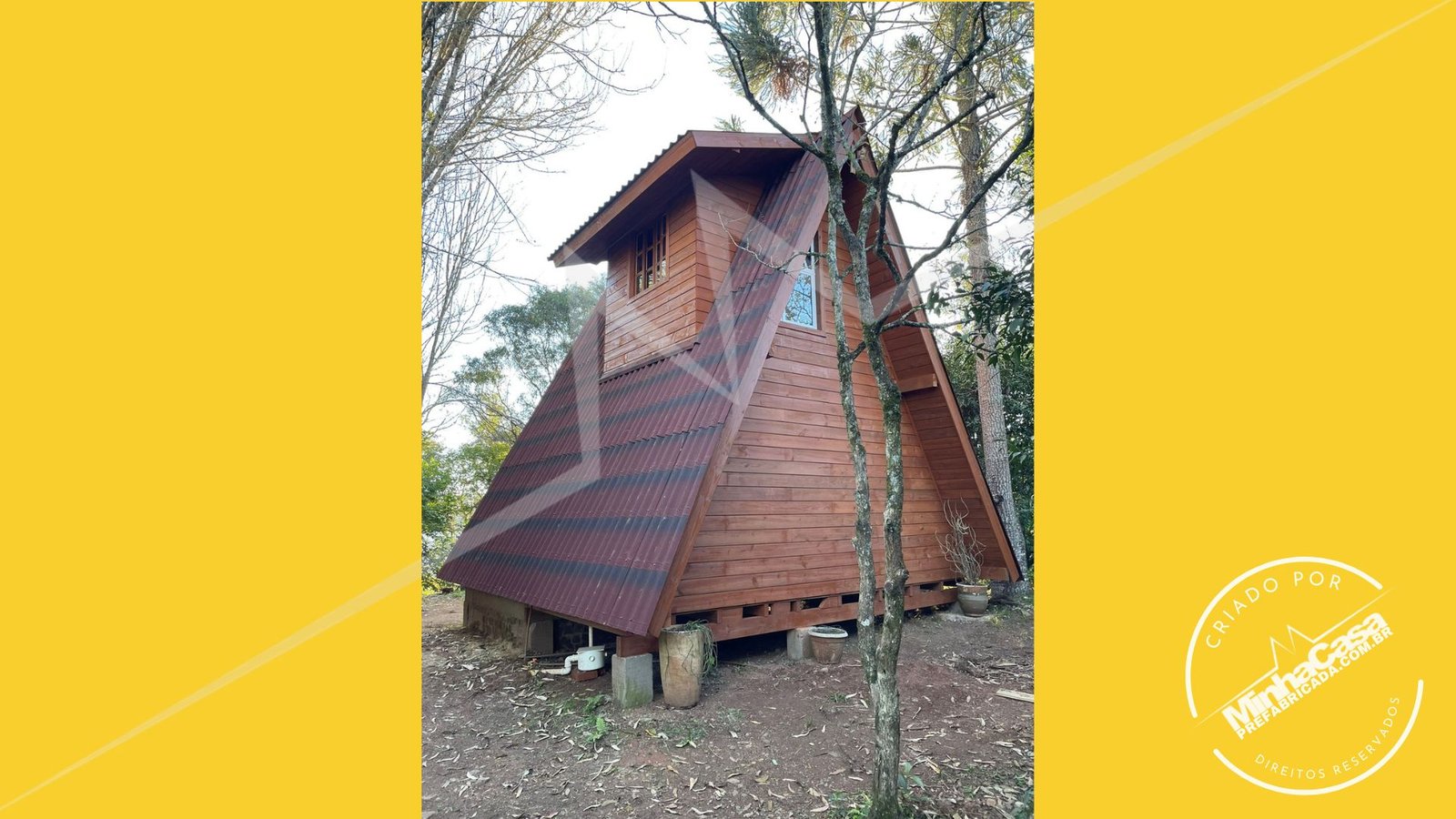 Fachada posterior – Modelo real – Pousada Pop 1-3 Fachada posterior do modelo Pousada Pop 1-3 instalado