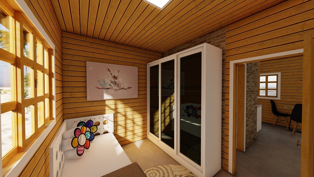 Kit casa térrea com ótima ventilação e iluminação Kit casa térrea com ótima ventilação e iluminação