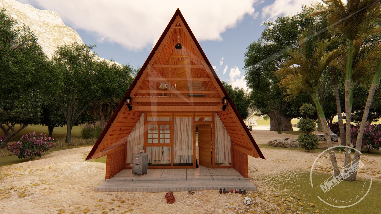 Casa pré-fabricada compacta e bem estruturada Casa pré-fabricada compacta e bem estruturada