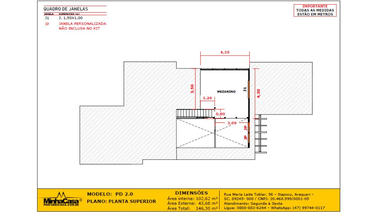 Modelo PD 2.0 de 146,3m²