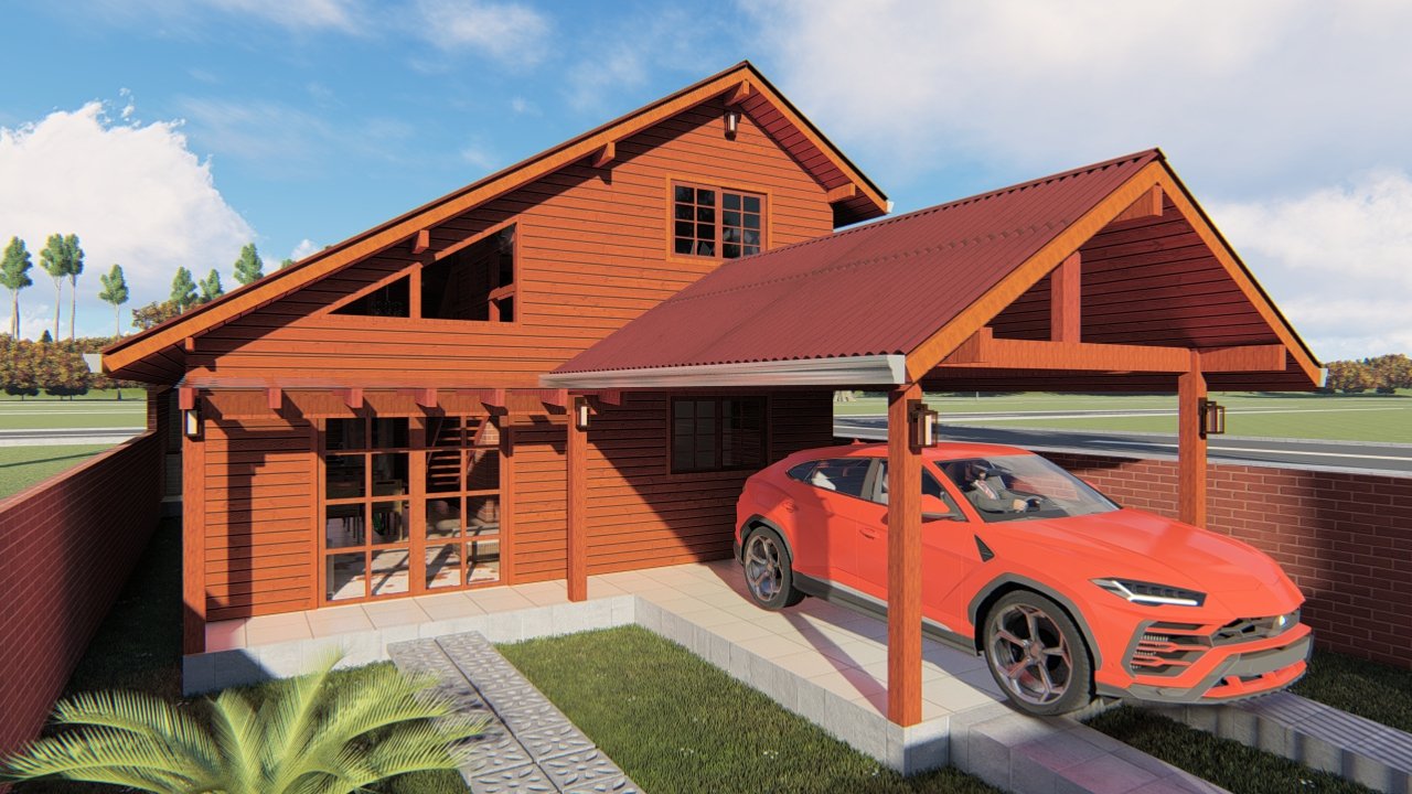 Entrada social com acabamento em madeira de alta qualidade Entrada social com acabamento em madeira de alta qualidade