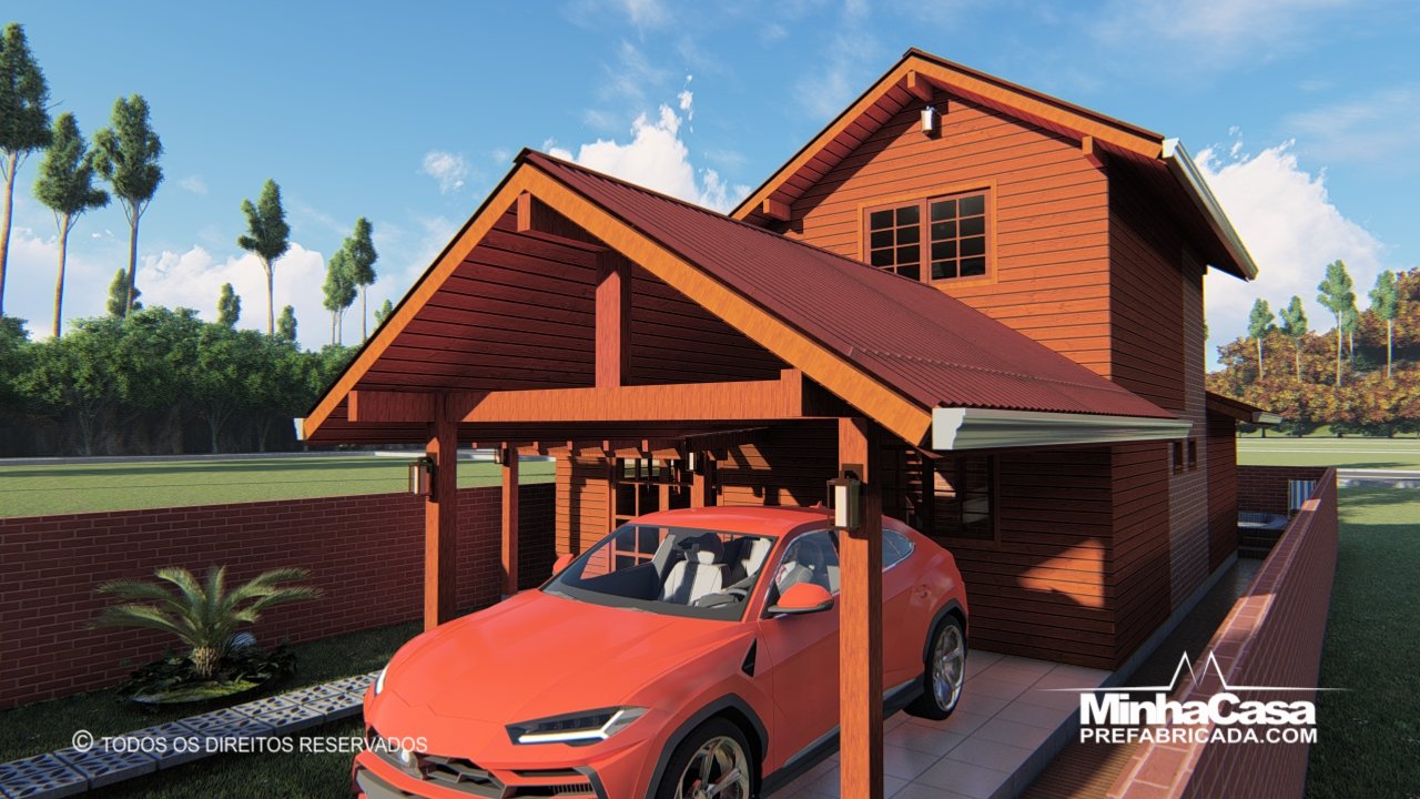 Kit residencial 146m²: 2 quartos amplos e mezanino integrado Kit residencial 146m²: 2 quartos amplos e mezanino integrado