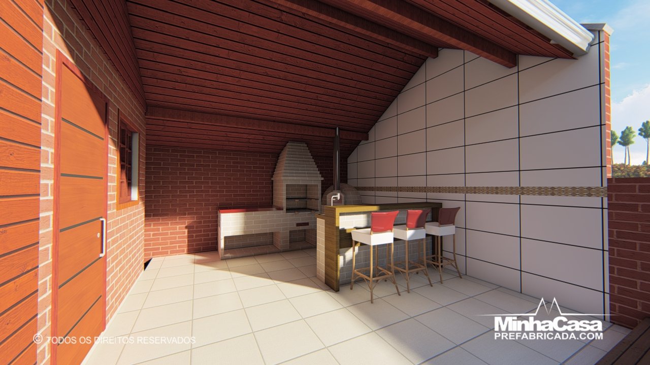 Casa pré-moldada 146m²: suíte, mezanino e área social ampla Casa pré-moldada 146m²: suíte, mezanino e área social ampla