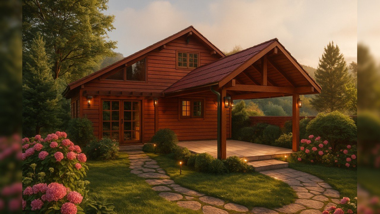 Casa pré-fabricada grande