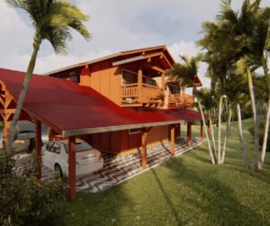 casas de madeira pré fabricada pousada 7