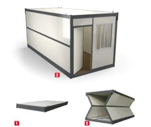Container dobrável, a solução compacta que expande possibilidades arquitetônicas.