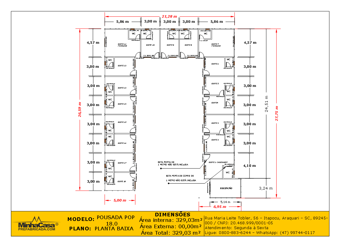 POUSADA POP 18.0 PLANTA BAIXA