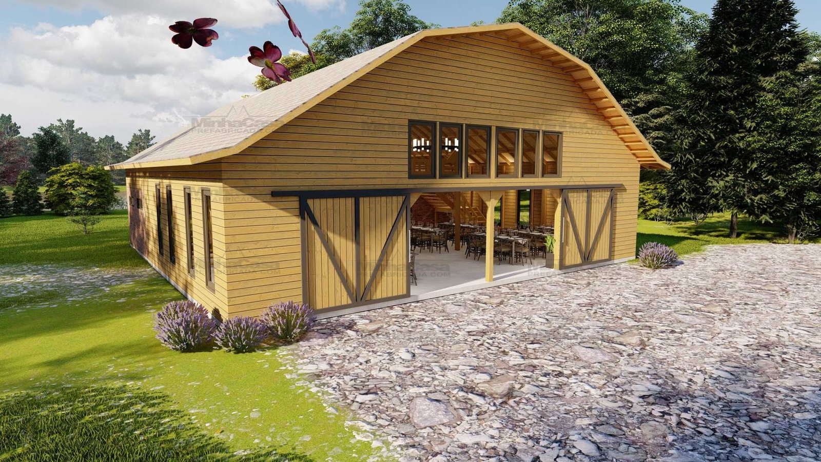 CASA PREFABRICADA DE MADEIRA . FACHADA