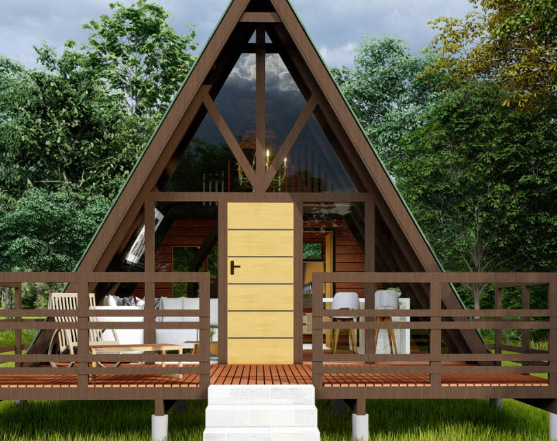 Os chalés A-frame, a poesia da arquitetura em meio à natureza.