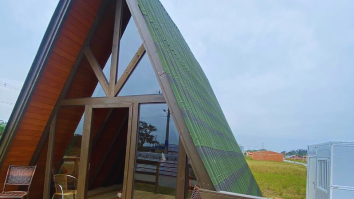 Os chalés A-frame, a harmonia perfeita entre natureza e arquitetura.