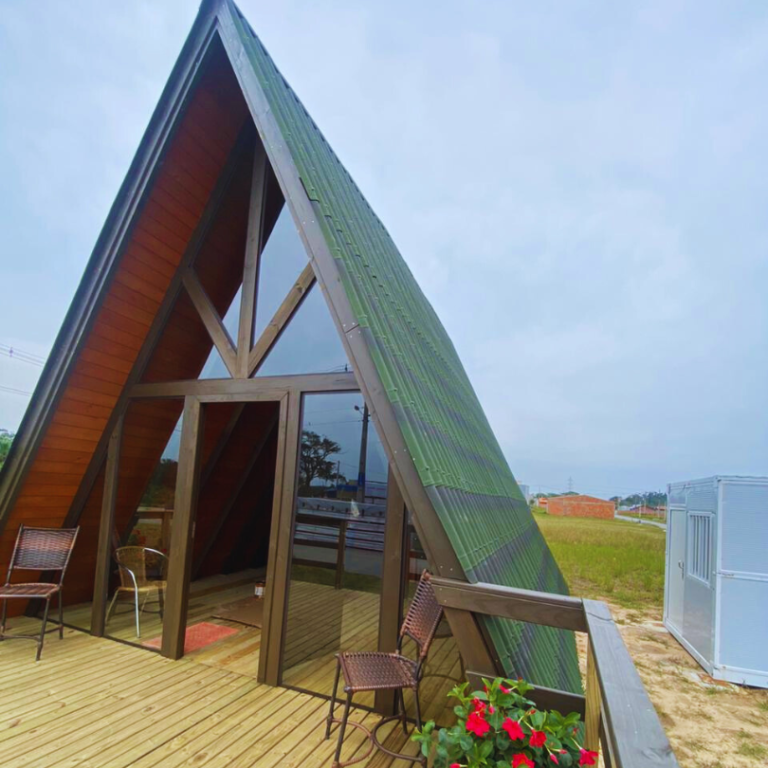 Os chalés A-frame, a harmonia perfeita entre natureza e arquitetura.