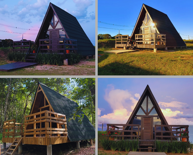 Chalés A-frame, a arquitetura icônica que une estilo e funcionalidade.