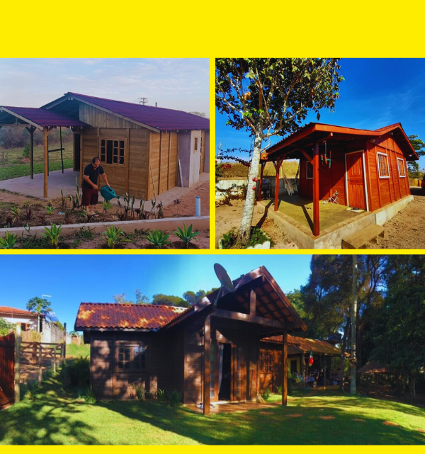 Casas de madeira, aconchego natural que envolve com charme e tranquilidade.