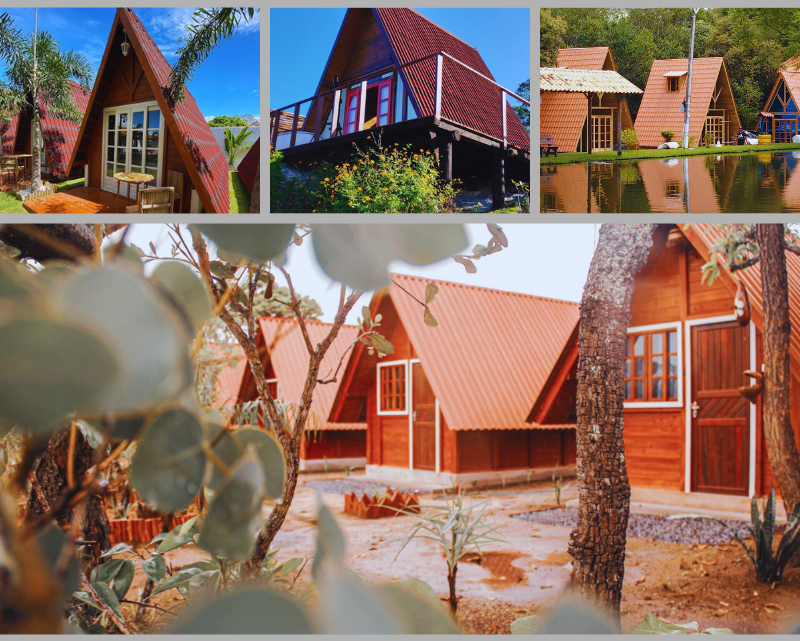 Chalé de madeira, o refúgio encantador que abraça com serenidade e beleza.