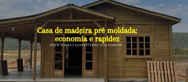 Imagem de uma linda casa de madeira pré moldada
