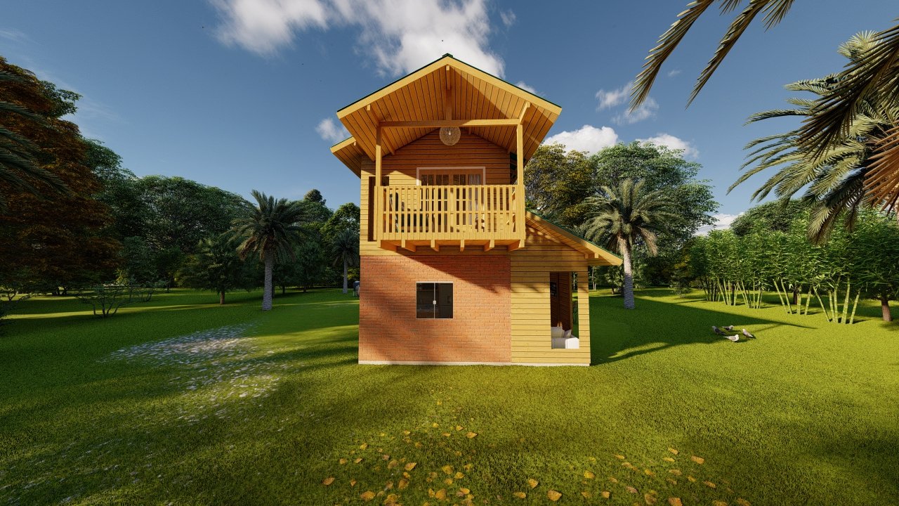 Lateral direita POP 3.5 de 87,10m² Fachada lateral direita POP 3.5 de 87,10m²