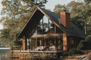 Casa de madeira maciça