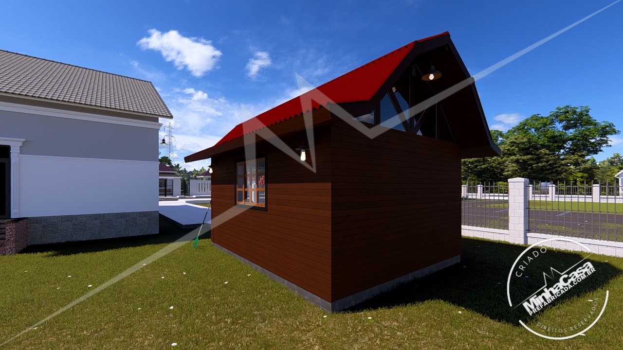 Parte posterior do Galpão Celeiro Vista posterior do Galpão Celeiro em madeira pinus